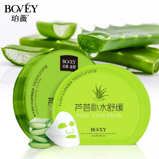 Bovey Aloe Vera Beste Maske Fur Empfindliche Haut Anti Akne Kraftvoll Feuchtigkeitsspendende Gesichtsmaske Lieferanten Hersteller